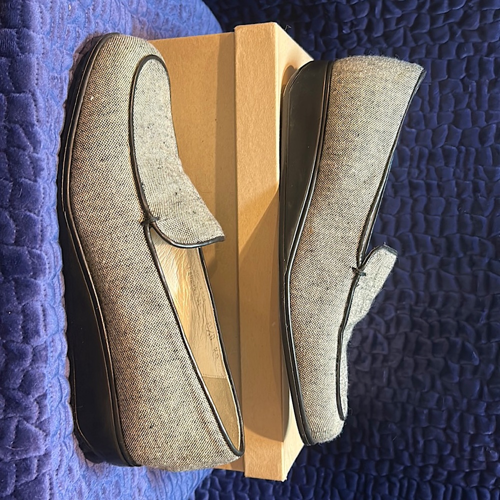 Classic Black Linen COACH Shoes 8.5 with box; Worn twice.